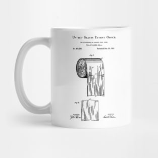 Toilet Paper Patent Black Mug
